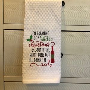 Embroid Christmas kitchen towel